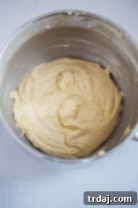 Adding milk and vanilla to the batter