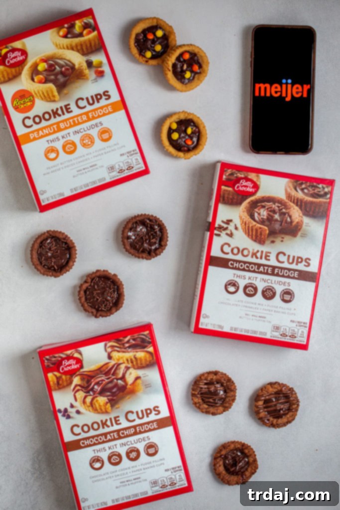 An inviting display of Betty Crocker™ Cookie Cups, showcasing their delicious appeal and perfect for sharing.