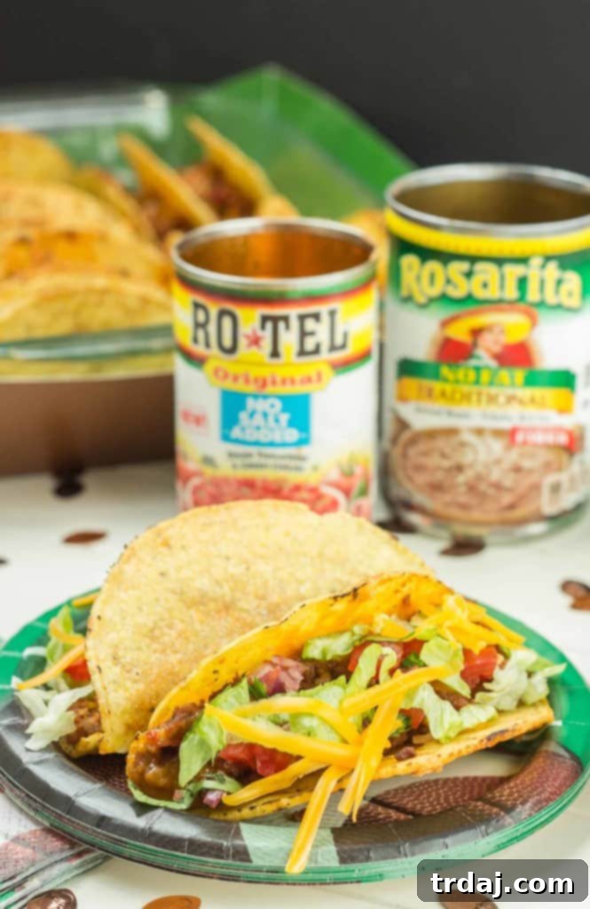 Delicious healthier oven baked tacos for game day, easy to make for a crowd with pantry staples.