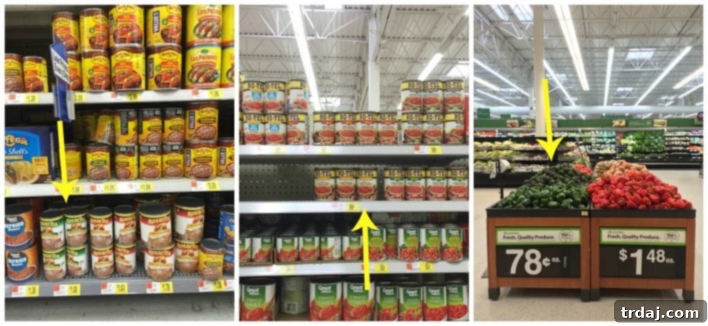 Shopping for fresh ingredients at Walmart for healthier oven baked tacos.