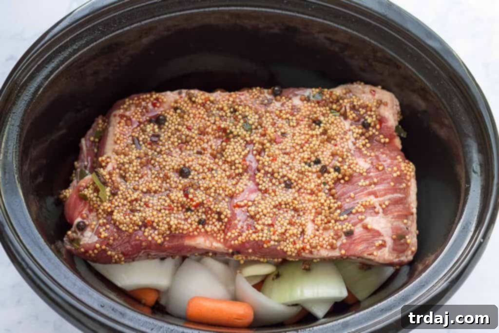 Discover how to select the best brisket for your Slow Cooker Corned Beef with Cabbage and Potatoes, including insights into uncured options. Slow Cooker Corned Beef with Cabbage and Potatoes