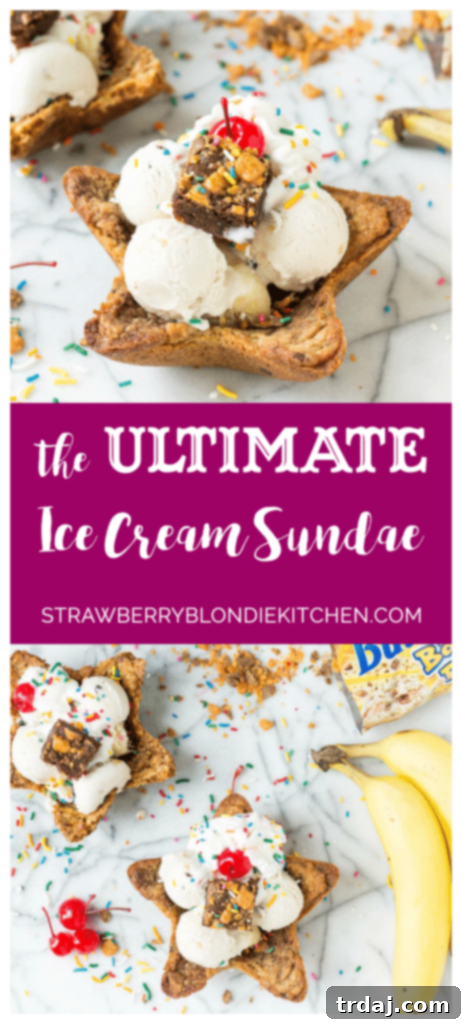 A graphic promoting The Ultimate Ice Cream Sundae Bowl recipe
