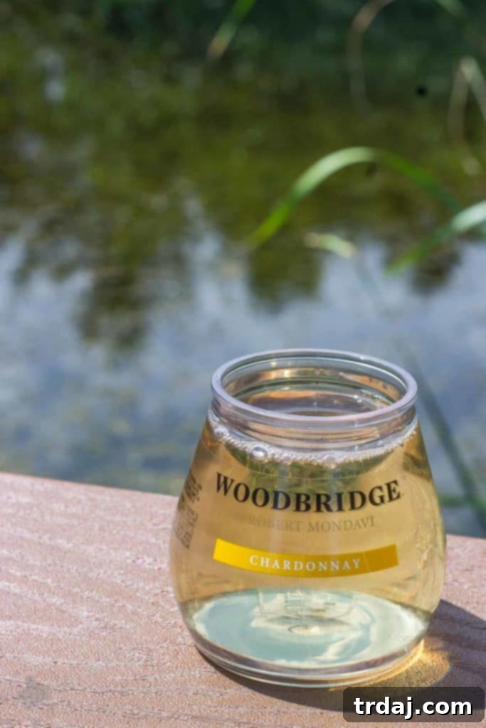 A romantic picnic setup on a dock, with a blanket, charcuterie, wine, and dessert.