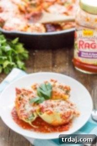 Veggie Stuffed Shells with Ragu Homestyle Sauce
