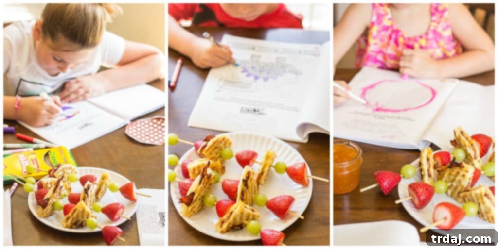 Close-up of a Bacon, Havarti, and Peach Wafflewich, showing melted cheese and crispy bacon.