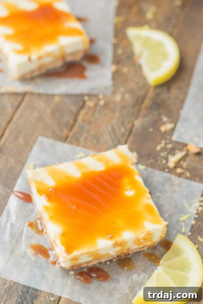 A whole pan of baked Arnold Palmer Cheesecake Bars, ready to be cut and served.