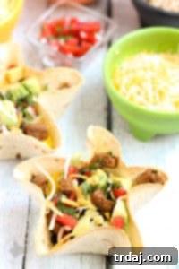 BBQ Steak Taco Salads with Homemade Tortilla Bowls, a flavorful meal