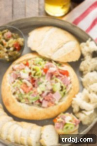 Chicago Style Hoagie Dip ready to serve