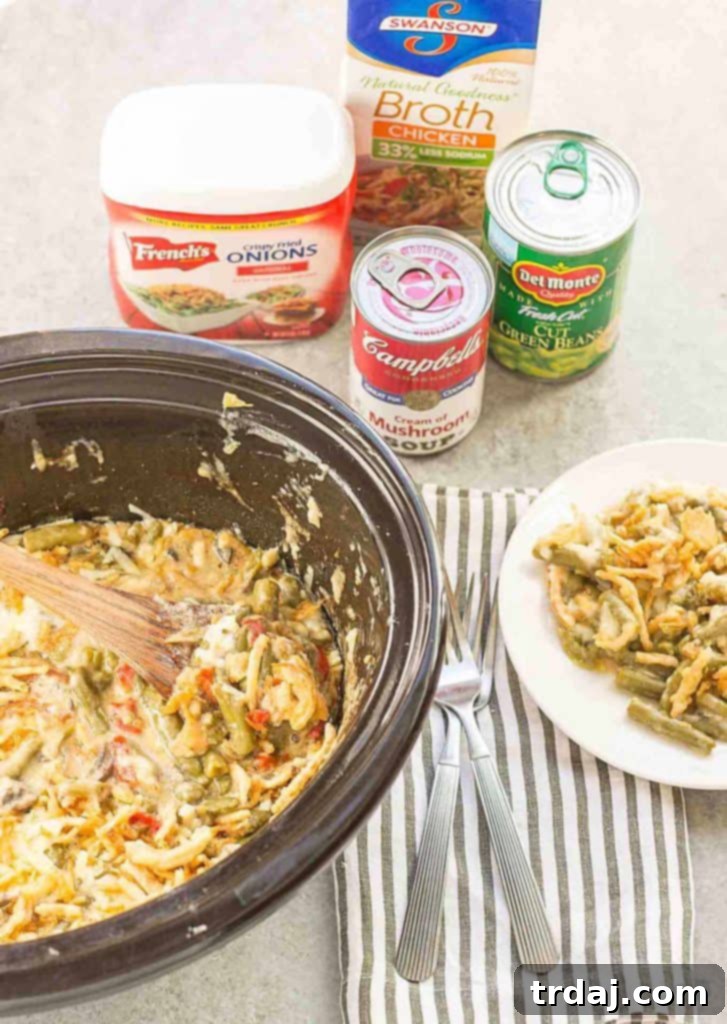 Creamy White Cheddar Green Bean Casserole (Slow Cooker) 11 Sharp white cheddar cheese elevates this Slow Cooker White Cheddar Green Bean Casserole to make it the star side dish of your holiday table! | Strawberry Blondie Kitchen