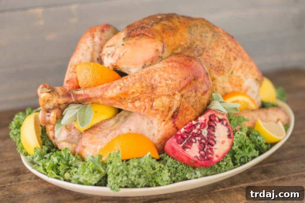 Juicy, moist and super flavorful, this Herb Roasted Turkey should be at the center of your Thanksgiving table! | Strawberry Blondie Kitchen
