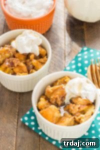 Decadent Pumpkin Bread Pudding with Golden Brown Sugar Sauce 6 Warm and toasty, this Pumpkin Bread Pudding with Brown Sugar Sauce is pure bliss and then taken to another level with sweet brown sugar {whiskey} sauce! | Strawberry Blondie Kitchen