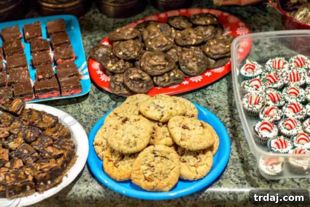 The ultimate guide to hosting a Holiday Pajama and Cookie Party. Learn about setting up a delicious spread, including Frito Lay snacks, homemade treats, and a cozy atmosphere.