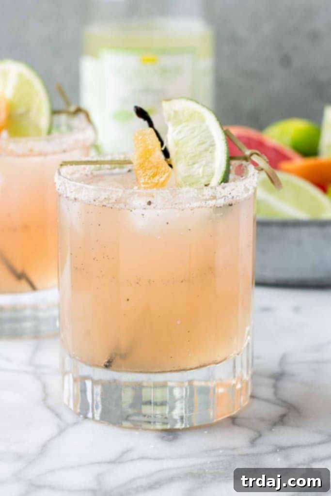 Grapefruit Ginger Vanilla Margarita | Strawberry Blondie Kitchen
