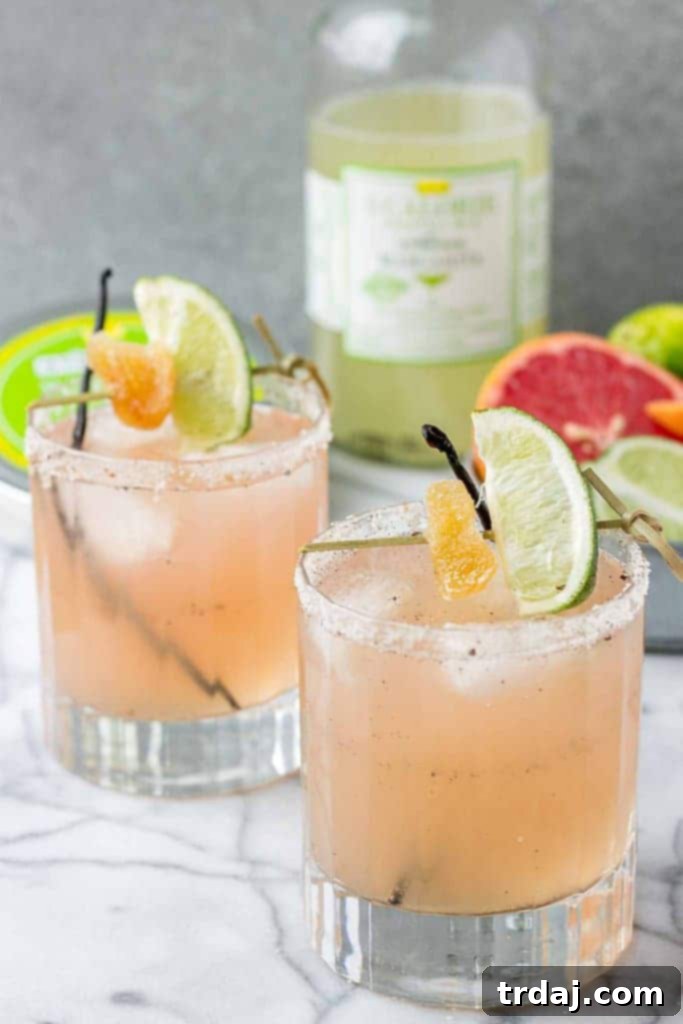 Grapefruit Ginger Vanilla Margarita | Strawberry Blondie Kitchen