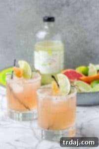 Grapefruit Ginger Vanilla Margarita | Strawberry Blondie Kitchen