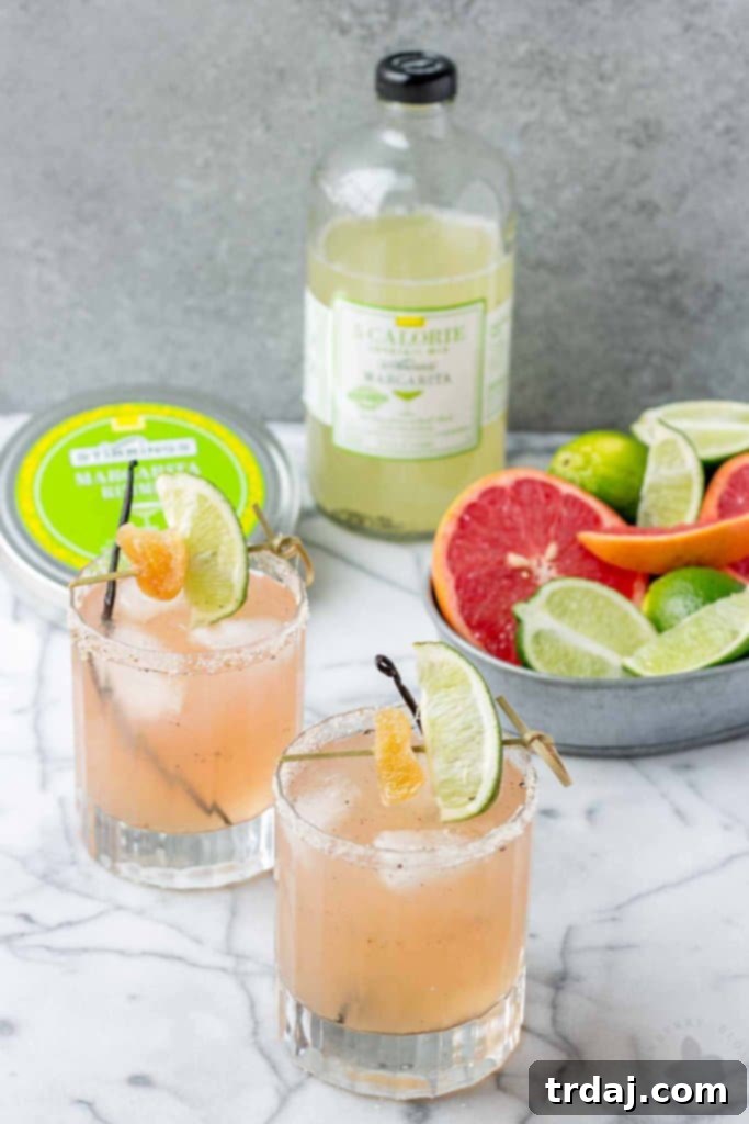 Grapefruit Ginger Vanilla Margarita | Strawberry Blondie Kitchen