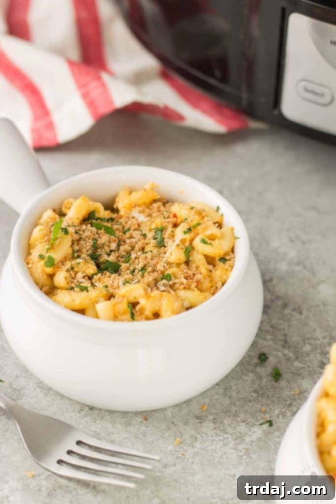 Ingredients for slow cooker mac and cheese ready to be combined.