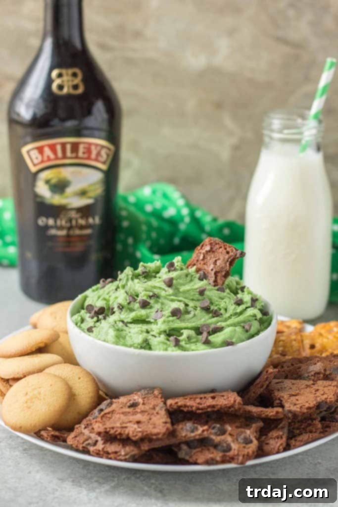 Baileys Mint Chocolate Chip Dip