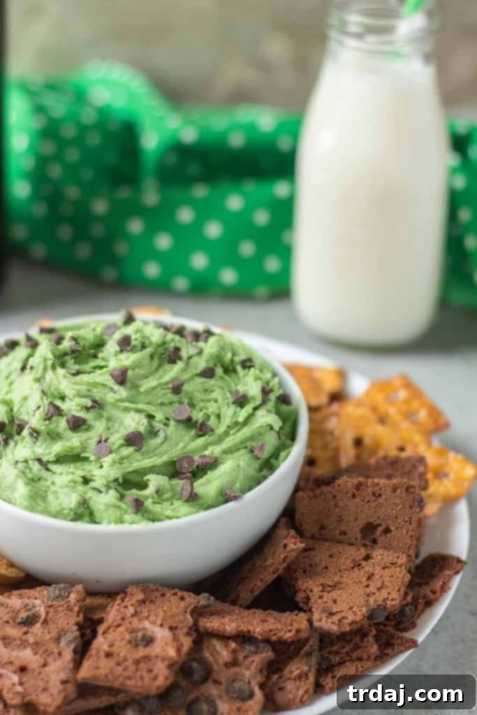 Baileys Mint Chocolate Chip Dip