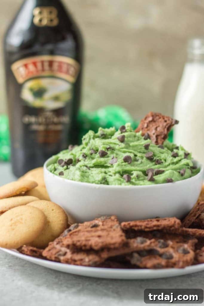 Baileys Mint Chocolate Chip Dip