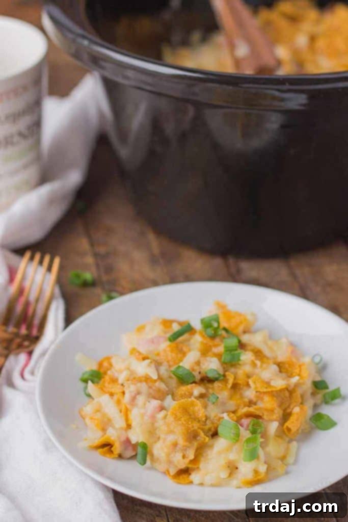 Crock-Pot Hash Brown Casserole 6 Serve this easy Slow Cooker Hash Brown Casserole for a delicious and hassle-free holiday meal.