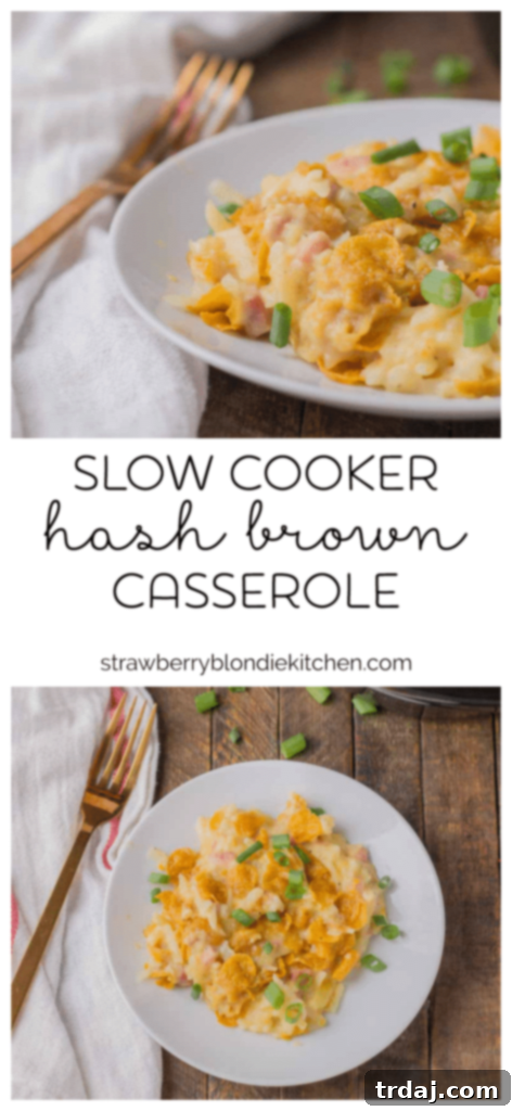 Crock-Pot Hash Brown Casserole 7 A delicious Slow Cooker Hash Brown Casserole, a perfect addition to any breakfast or brunch menu.