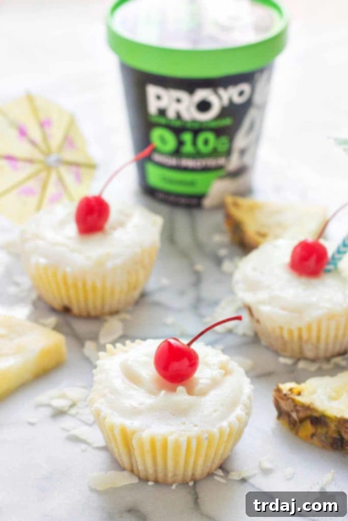 Homemade Piña Colada Ice Cream Bites ready to be served