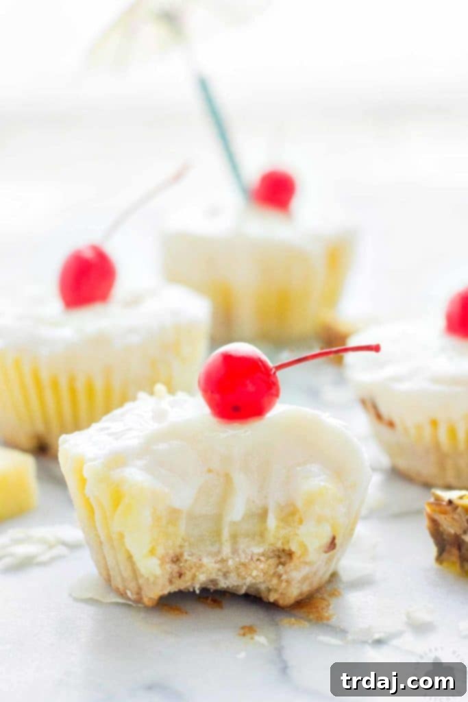 Array of Piña Colada Ice Cream Bites on a serving tray