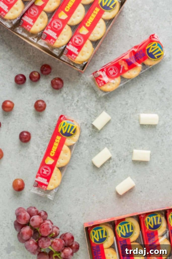 Assorted RITZ Filled Cracker Sandwiches ready for after-school snacking
