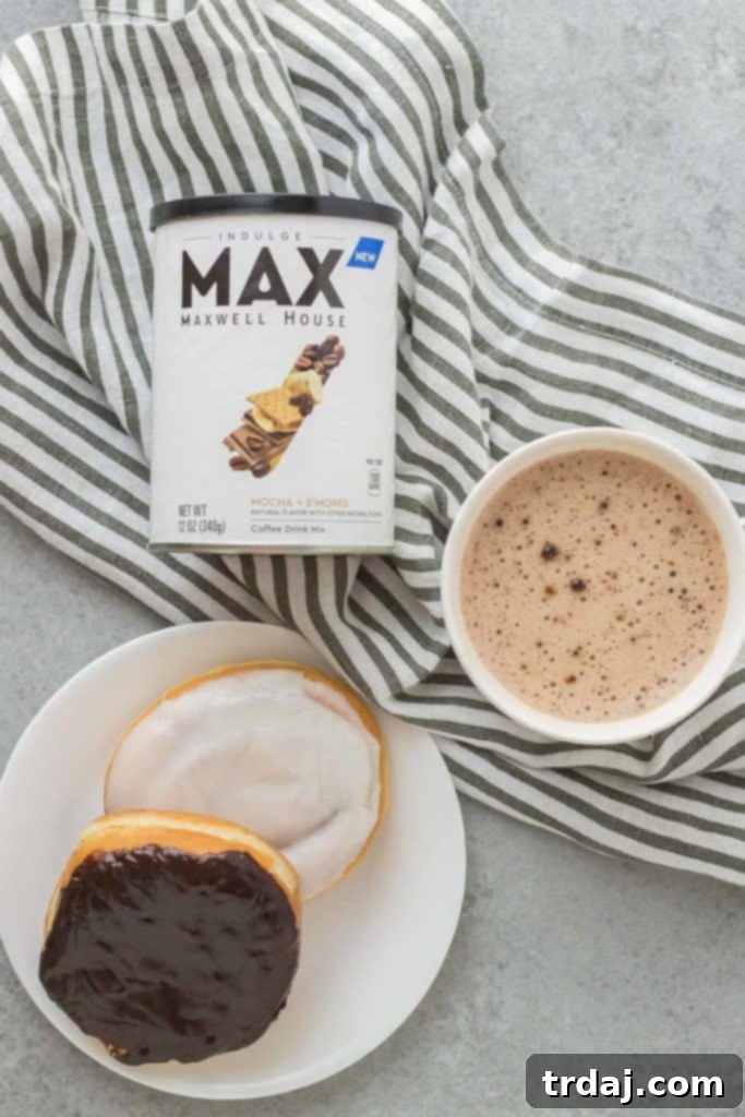 Enjoying a delicious, instant Mocha S'mores coffee with MAX Indulge by MAXWELL HOUSE