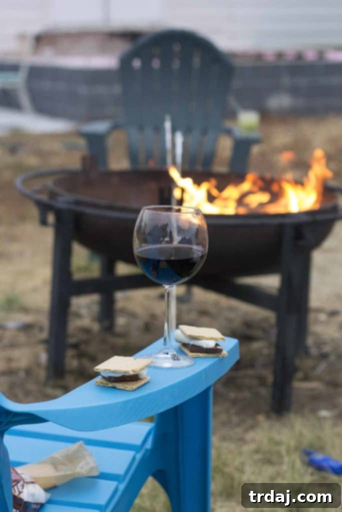 Enjoying wine with a side of adventure: hiking, campfire, or patio. Perfect for any gathering. | Strawberry Blondie Kitchen
