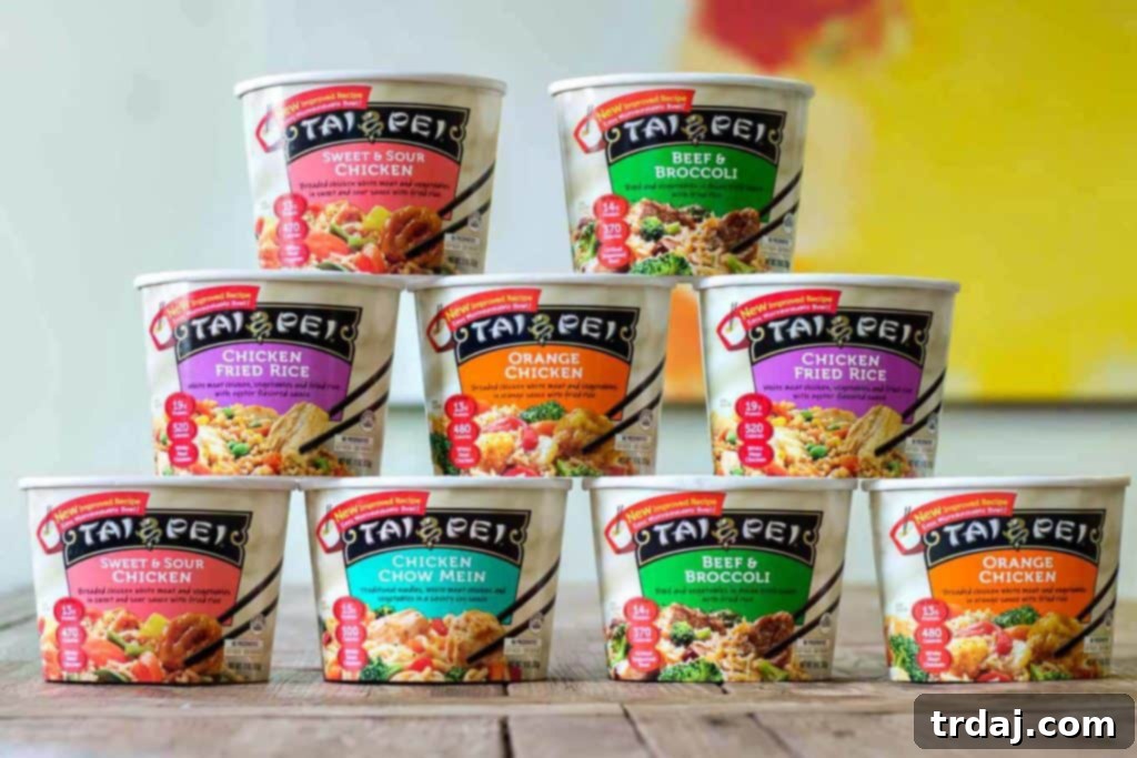 Experiencing the new Tai Pei Foods single-serve Asian entrees with improved recipes and stylish new packaging, offering a fresh take on convenient frozen meals.