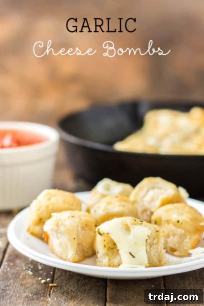 Mouthwatering Garlic Cheese Bites 11 A basket full of garlic cheese bombs, a versatile and easy-to-make appetizer for any occasion