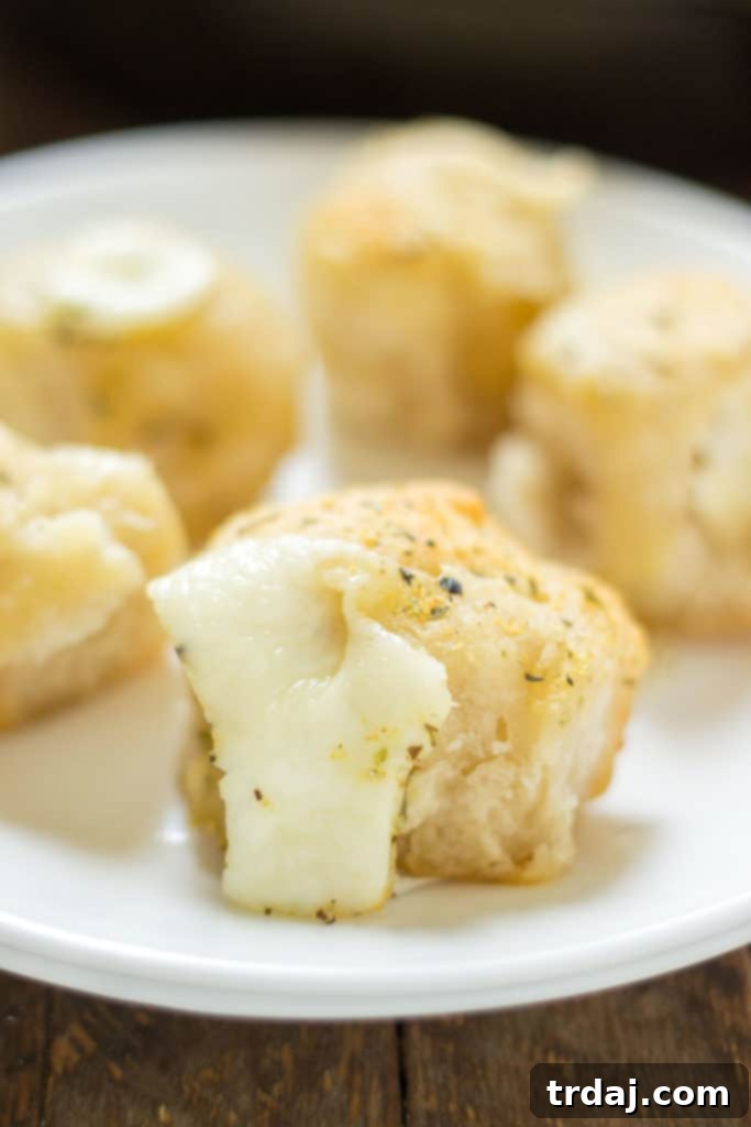 Mouthwatering Garlic Cheese Bites 8 Delicious garlic cheese bombs arranged in a cast iron skillet, garnished with fresh herbs