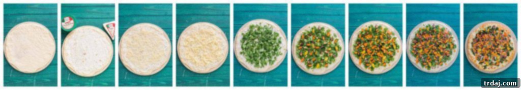 Autumn Bounty Pizza 2 Ingredients for Autumn Harvest Pizza laid out, including butternut squash, carrots, garlic, kale, pancetta, and various cheeses.