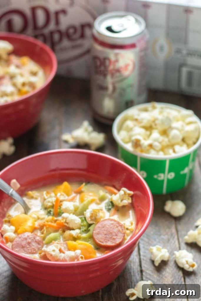 Eckrich Smoked Sausage being sliced for the Beer Cheese Soup recipe