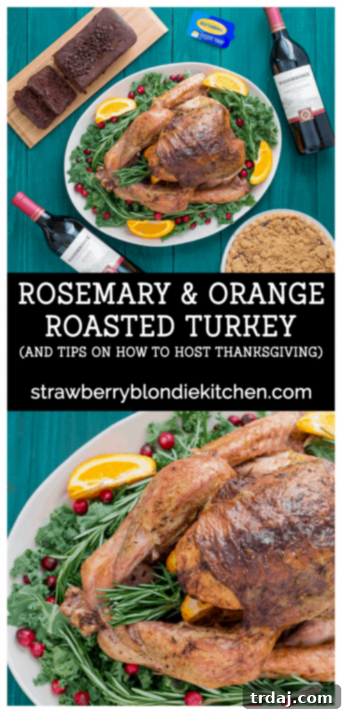 Thanksgiving doesn’t have to be intimidating.  With a few tips, tricks and this delicious Rosemary and Orange Roasted Turkey, I’ve got your back this Turkey day! | Strawberry Blondie Kitchen