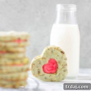 Recipe card image for Grinch Sandwich Cookies, a festive holiday treat.