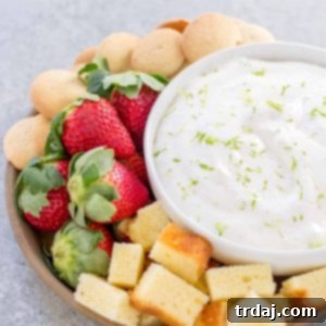 Key Lime Pie Dip prepared and ready to serve