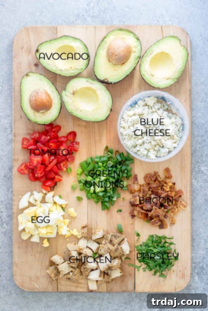 California Cobb Guacamole served in a rustic bowl