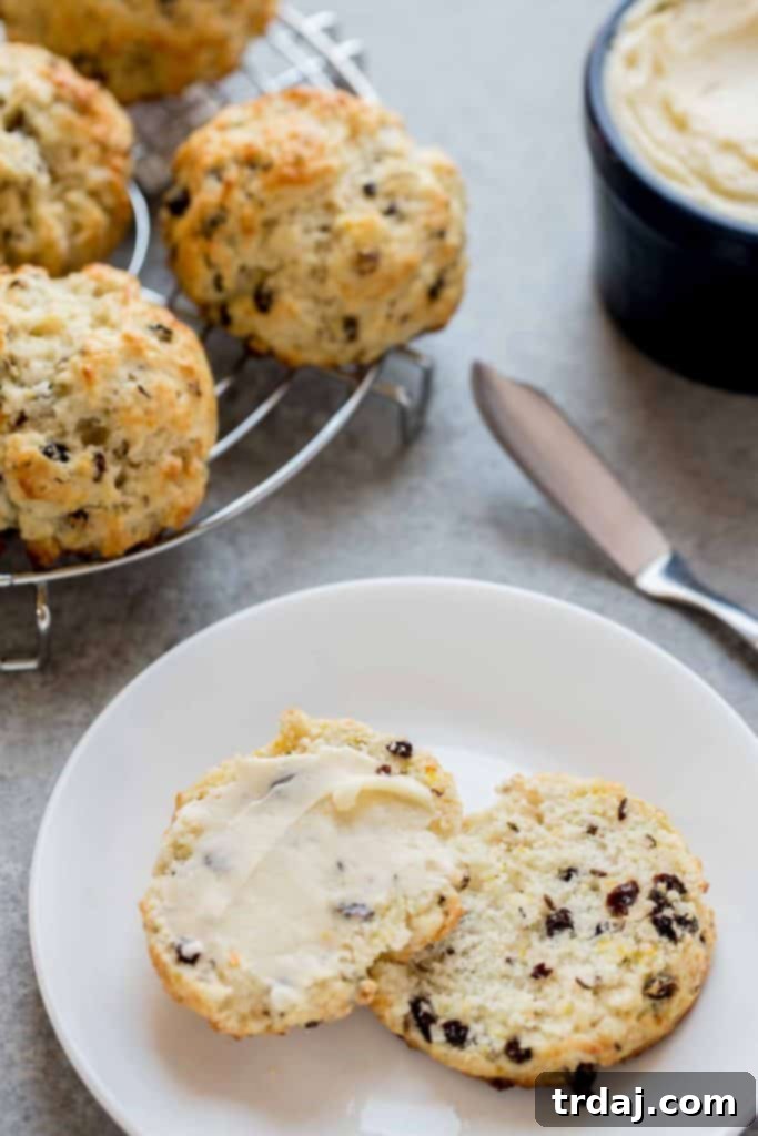 Delicious Irish Soda Bread Scones with a golden crust