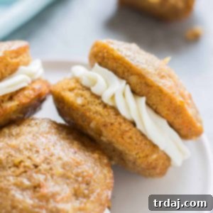 A perfectly baked Carrot Cake Whoopie Pie