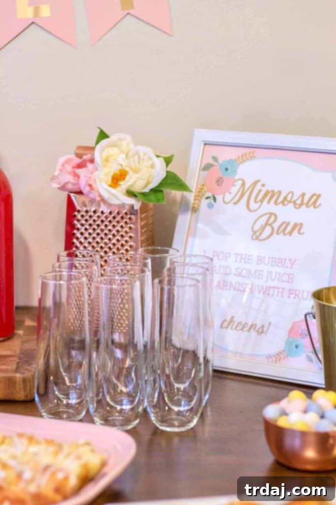 DIY Brunch Party Decor: Free Printables, Mimosa Bar Signs, and Stylish Tag Designs for Your Event