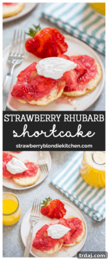 Strawberry Rhubarb Shortcake promotional image for social media