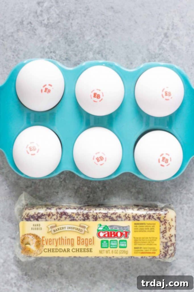 Everything Bagel Cheddar Cheese and fresh ingredients