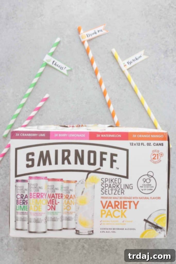 Smirnoff Spiked Sparkling Seltzer variety pack cans