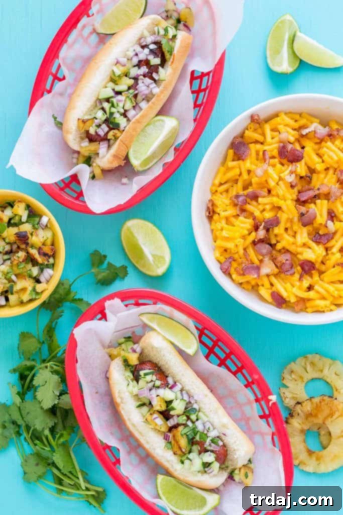 Hawaiian BBQ Hot Dogs