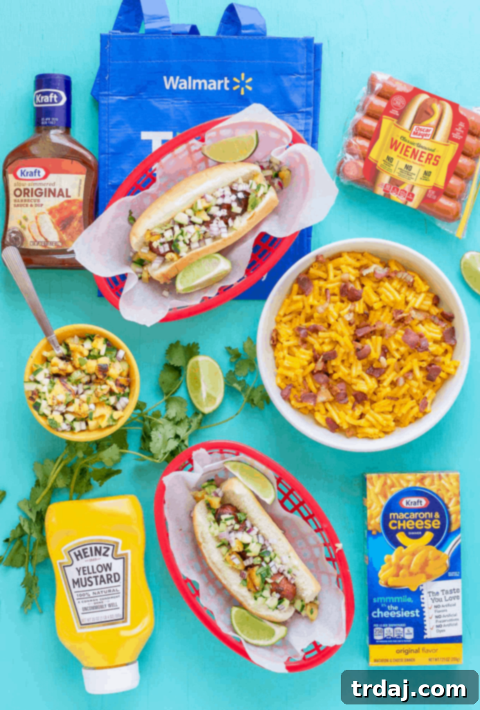 A selection of Kraft, Oscar Mayer, and Heinz products for a summer cookout