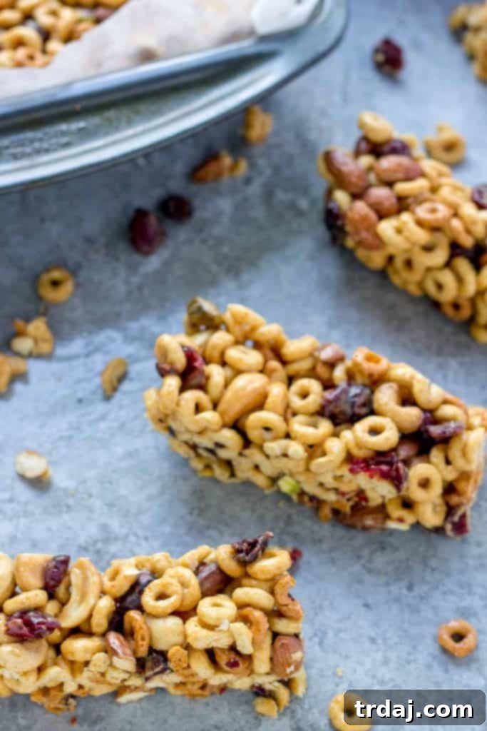 Delicious Homemade Fruit and Nut Cheerios Bars for Healthy Snacking