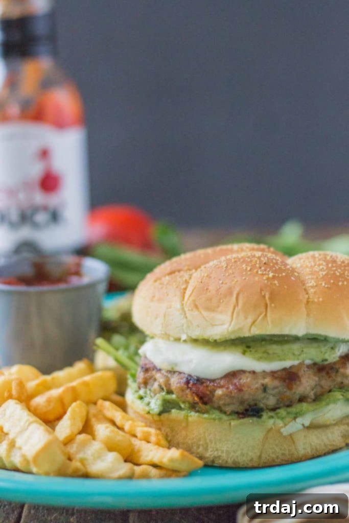 Pesto and Sun Dried Tomato Turkey Burgers served with golden fries and smoky ketchup.